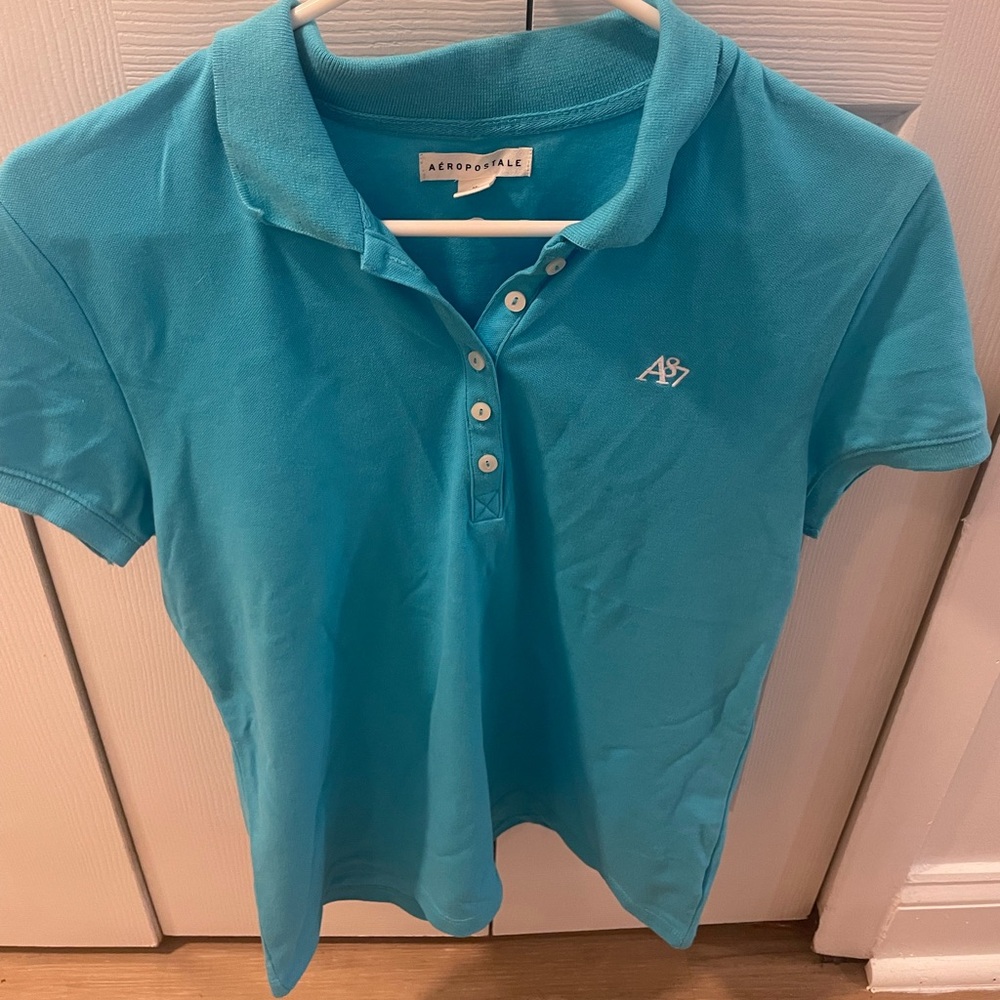 Aeropostale Turquoise Polo Shirt